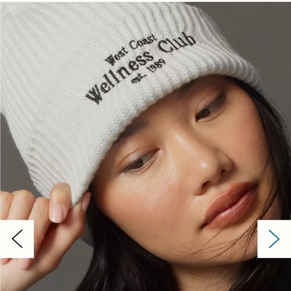 Anthropologie Daily Practice Sport Club Ribbed Beanie Hat in Light Grey NWT - Picture 2 of 5